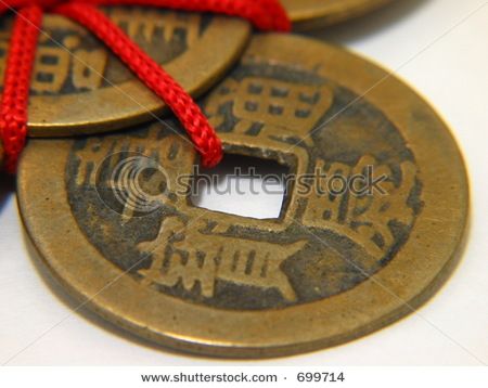 instructions how to tie 3 chinese coins together