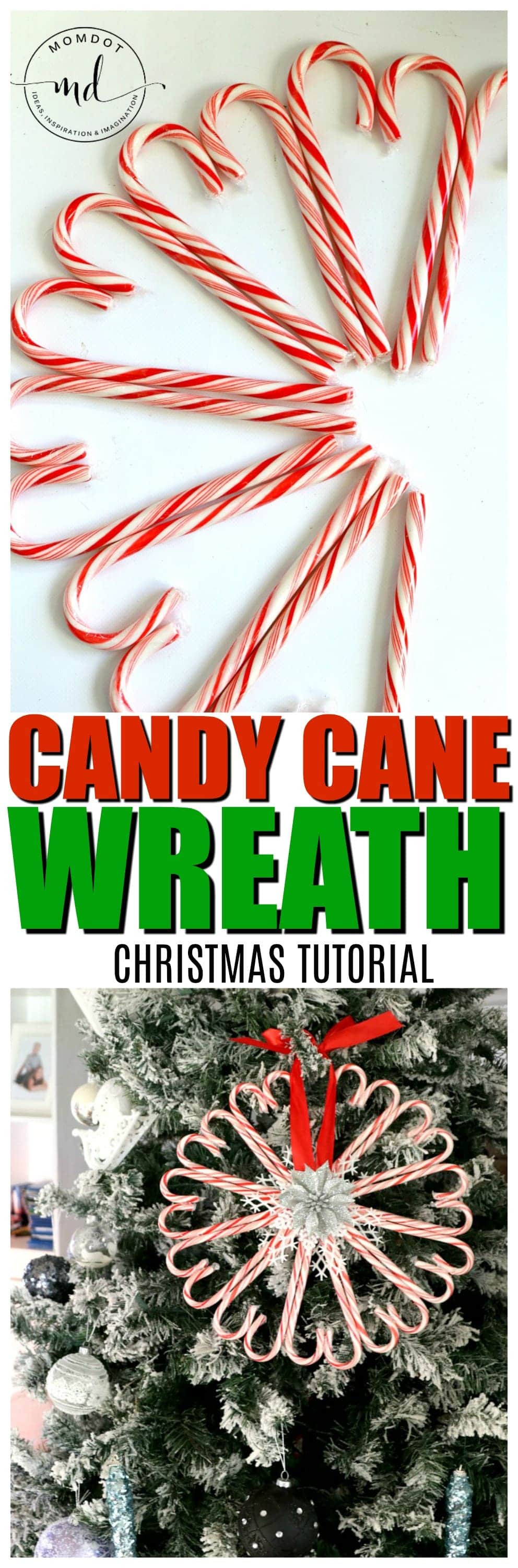 candy cane wreath instructions